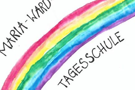 Regenbogen mit Schriftzug
