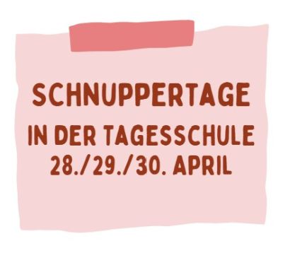 Schnuppertage Aushang