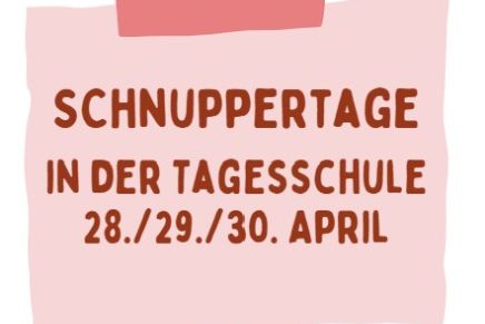 Schnuppertage Aushang